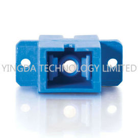 Single - mode Duplex Optic Fiber Adapter SC / UPC With Stainless Steel Clip