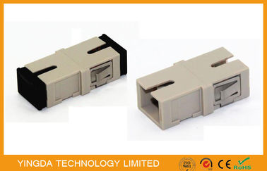 Durable OM2 Multimode Optical Fiber Coupler Without Flange SC Adapter Beige