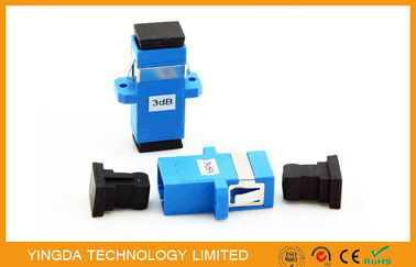 Plastic PBT Fixed  Fiber Optic Attenuator SC / UPC 3dB 5dB 10dB , SC 15dB Attenautor