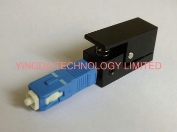 Square Fiber Optic Adapter SC SM / MM Simplex Blue Black Fiber Optic Coupler