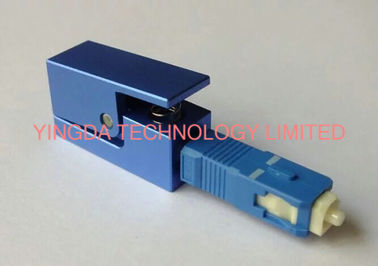 Square Fiber Optic Adapter SC SM / MM Simplex Blue Black Fiber Optic Coupler