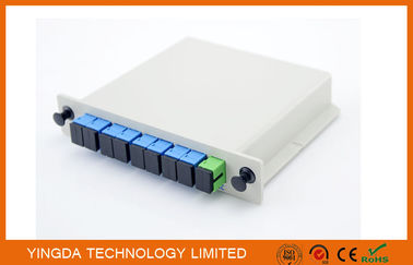 Fiber Optic PLC Splitter 1x8 LGX Module , CATV Fiber Optic Terminal Box Insert Type​