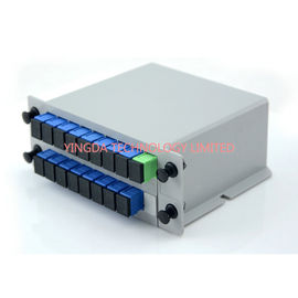 GPON Network PLC Optical Fiber LGX Splitter Aluminum 2 Slot Cassette Chassis