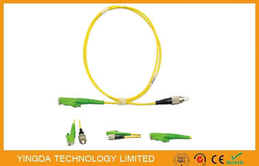 E2000 / APC - FC / UPC SM SX 3.0mm 3M Fiber Optic Patch Cord Yellow LSZH