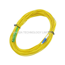 HUBER + SUHNER E2000 to LC LAN Fiber Optic Patch Cable LSZH Plenum yellow