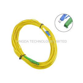 HUBER + SUHNER E2000 to LC LAN Fiber Optic Patch Cable LSZH Plenum yellow