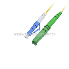 HUBER + SUHNER E2000 to LC LAN Fiber Optic Patch Cable LSZH Plenum yellow