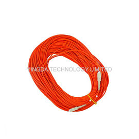 LSZH Fiber Optic Patch Cord SC - SC With Simplex Beige Housing Orange / Corning Fiber Cable