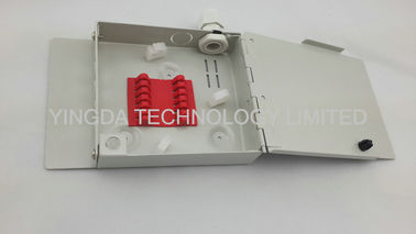 Small White Fiber Optic Enclosures Wall Mount With FC , SC , ST , LC Adapters