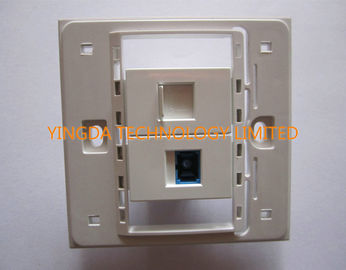 Flame Retardant Network RJ45 Optical Fiber Cable Outlet , Wall Socket Panel SC