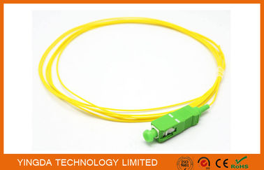 Pigtails SC APC Singlemode Simplex 3 M 900 um PVC Yellow Fiber Optic Cable