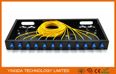 12 Port SC Complete Assembly Load Fiber Optic Patch Panel 19” ODF Black