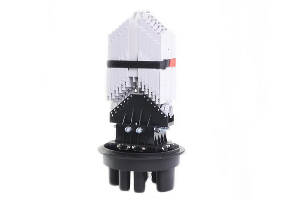 288 Cores Dome Fiber Optic Fusion Splice Closure Box  1Oval 6 Round Ports Aerial Manhole Duct